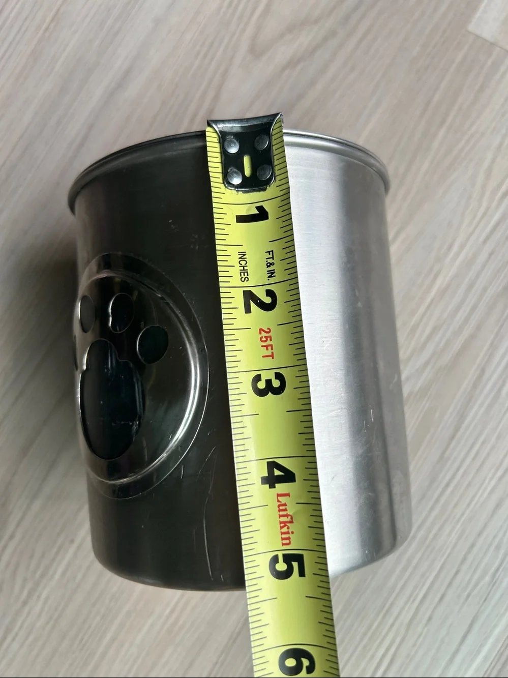 Stainless Steel Dog Treat Jar Paw Accent Silver